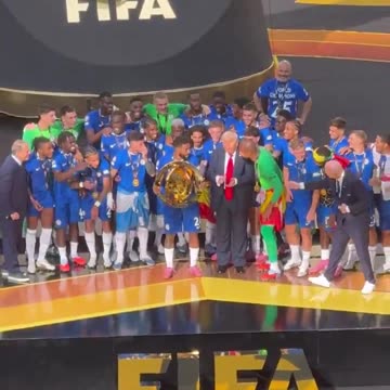 President Trump was FRONT AND CENTER just now after Chelsea won the