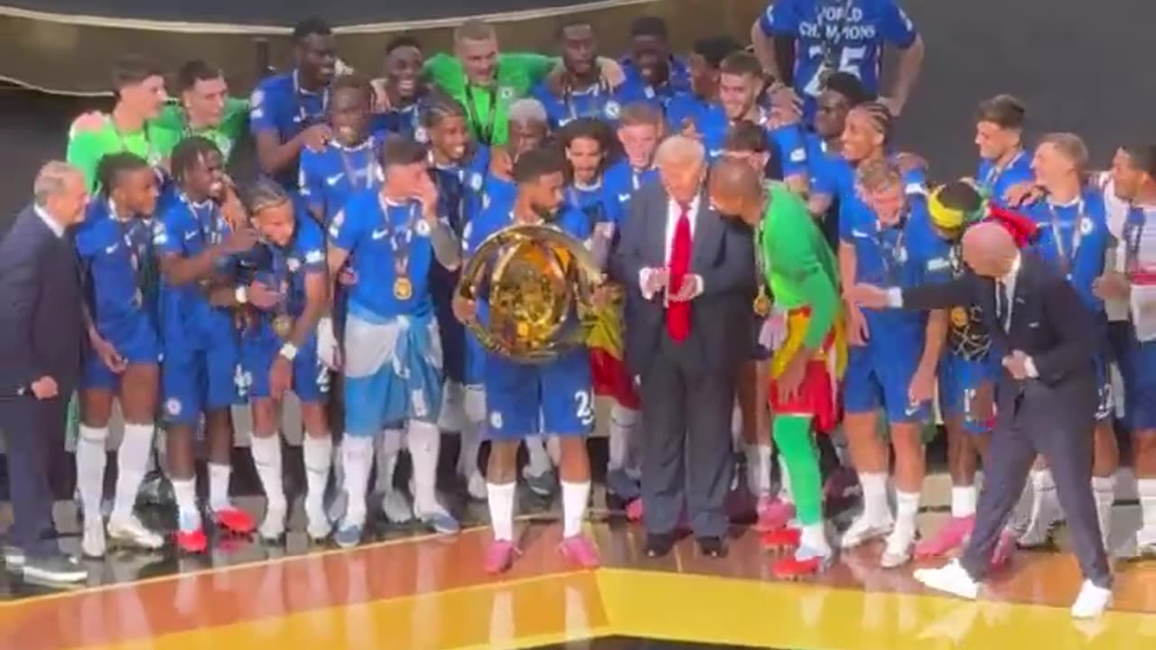 President Trump was FRONT AND CENTER just now after Chelsea won the