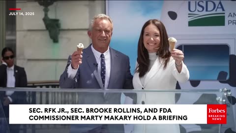 RFK Jr., Sec. Rollins, FDA's Makary Give Ice Cream Make America Healthy Again Announcement
