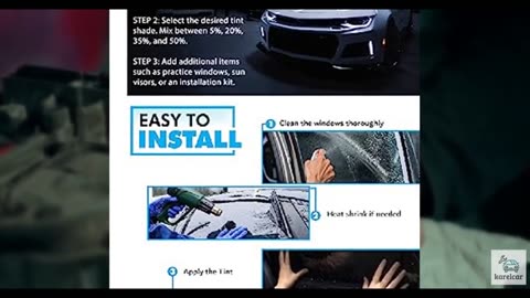 TRUE LINE Automotive DIY Car Window Tinting Kit - Customize Shade: 5%, 20%, 35%