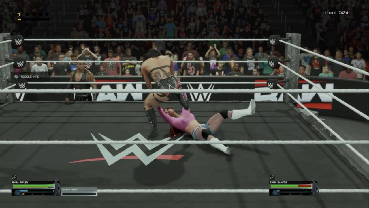 wwe 10 Rhea Ripley VS Sara Santos
