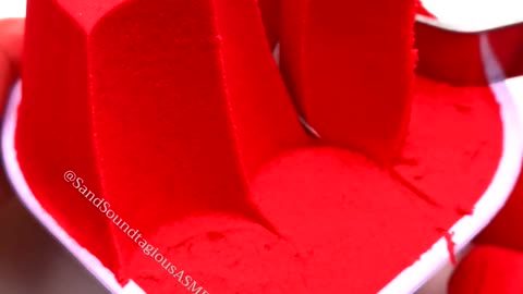 Satisfying Heart Cut & Poke 4 – Kinetic Sand ASMR