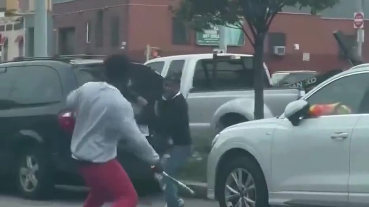 Ghetto Road Rage with Bats Chains