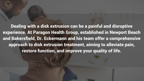 Understanding Disk Extrusion Treatment at Paragon Health Group