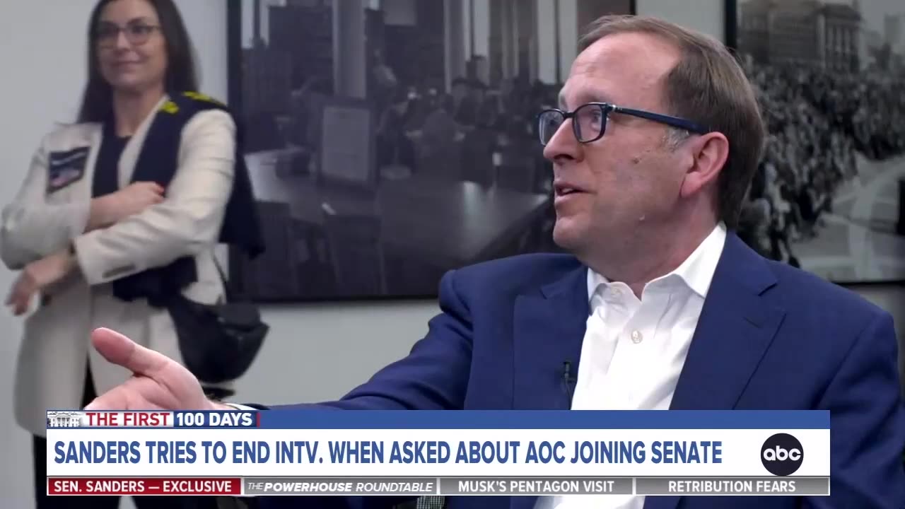 'You want to do nonsense': Bernie Sanders walks off ABC News after AOC question