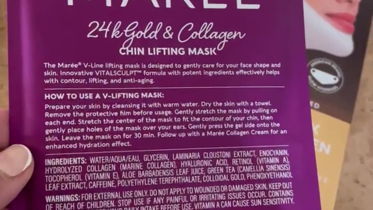 MAREE Collagen Face Masks – Hydrating Gold Masks with Hyaluronic Acid ✨💛💧