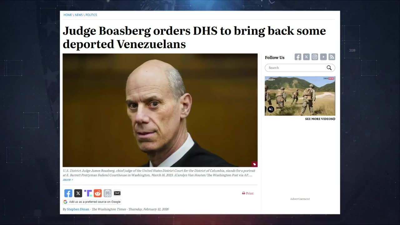 BREAKING: BOASBERG ORDERS DHS TO BRING BACK SOME DEPORTED VENEZUELANS