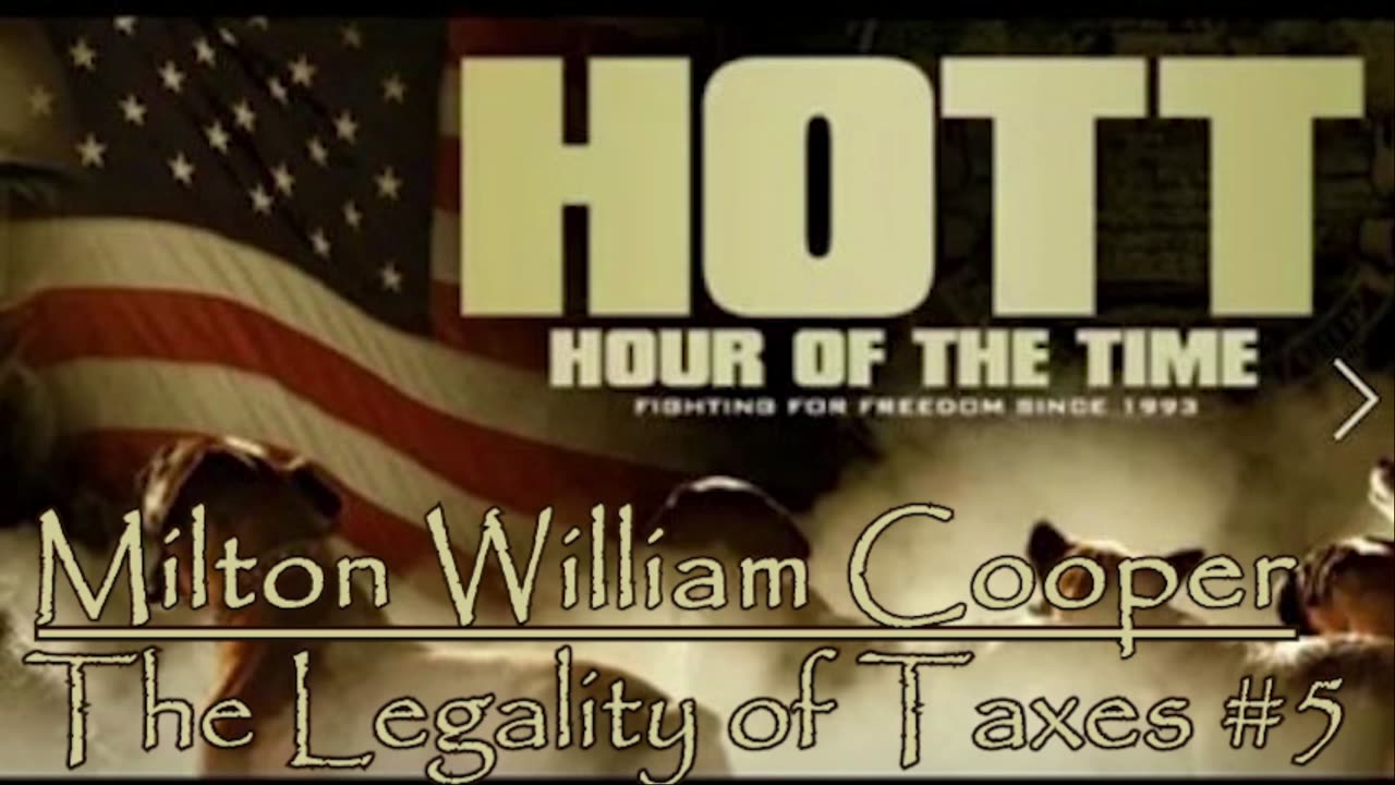 William Cooper - HOTT - The Legality Of Taxes 1-5 July 1999