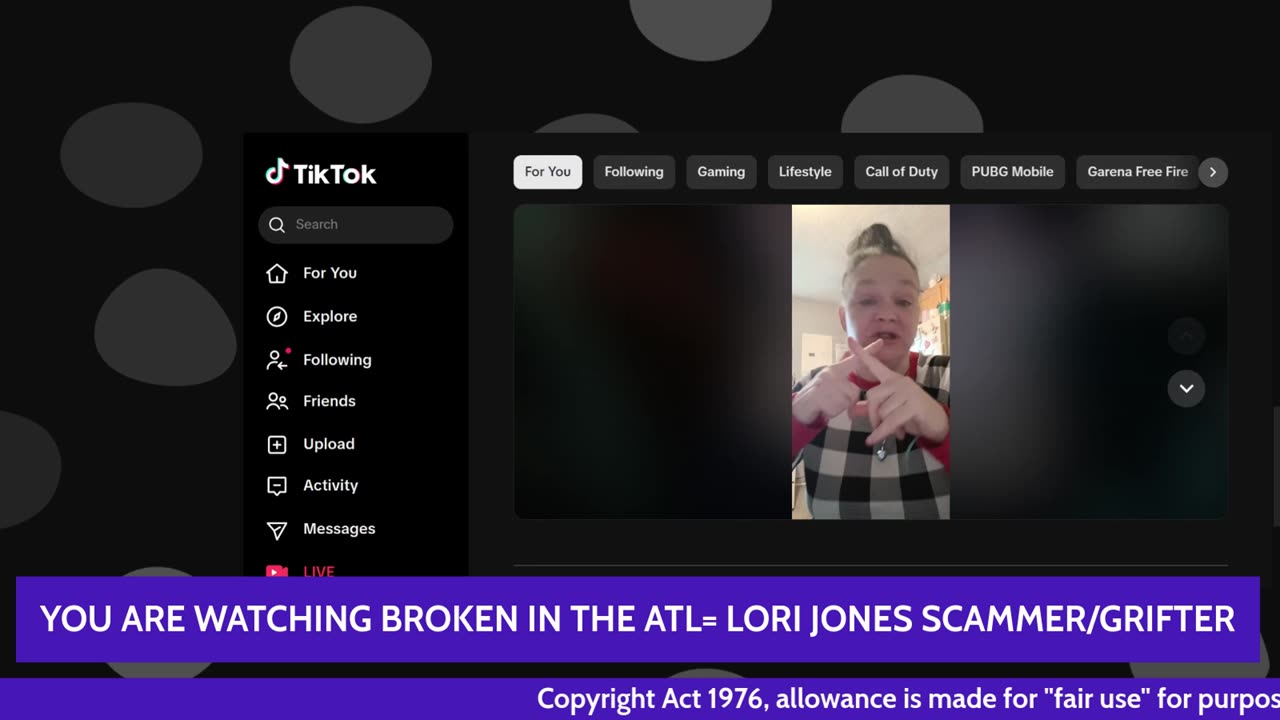 LORI JONES 3/31/25 TT PANHANDLER RAGE BAITING CHANNELS TALKING HER CRAP #SCAMMERS