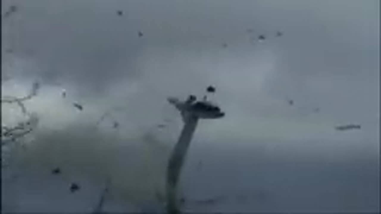 Windmill destructed in storm