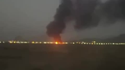 Smoke above the enrichment facility in Natanz