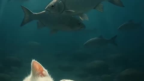 Poor baby cat emotional 😭 Fish story ❤️