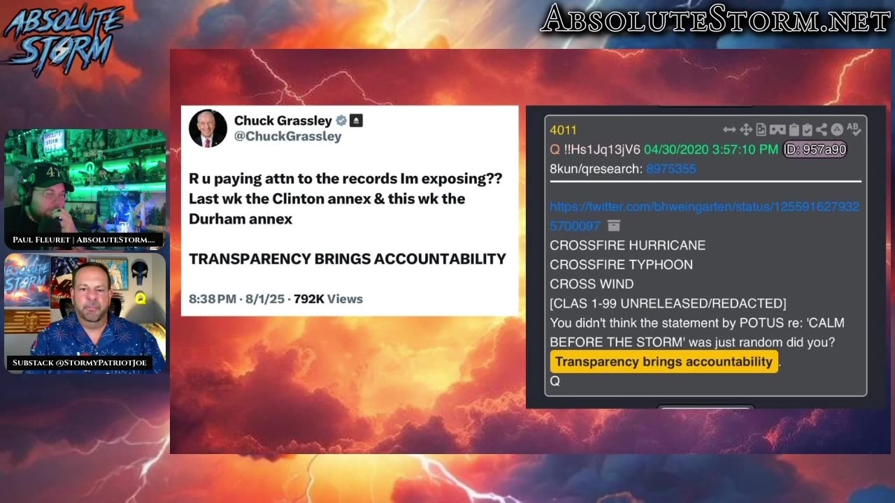 In this clip…Abs & Stormy discuss more Grassley comms