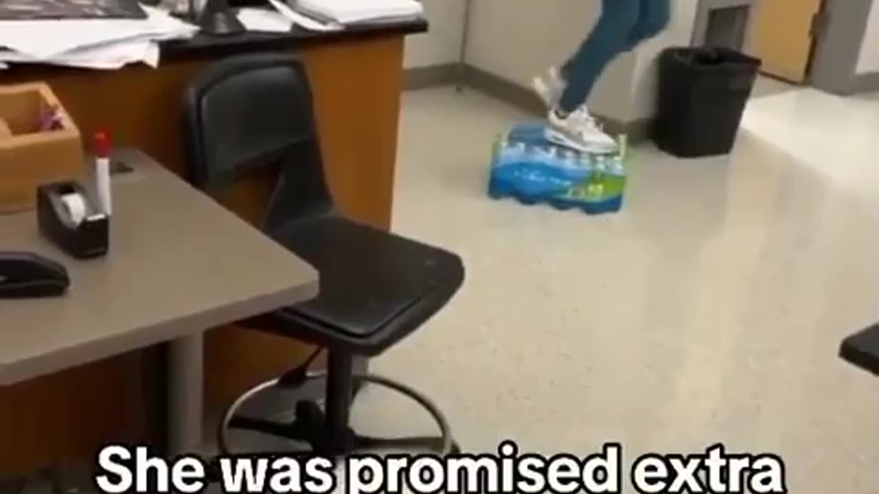 she was promised extra credit if she can walk on water