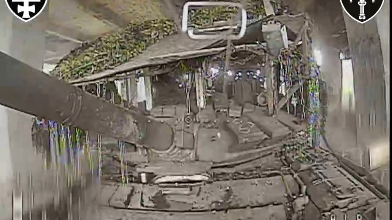 Russian T72 Tank Along with Dozens of Rounds Found Hiding Under Building