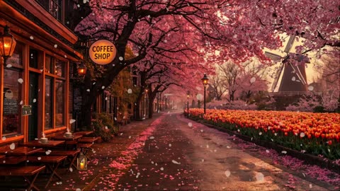 Spring Jazz Café ☕ Smooth Piano Jazz for Relax & Warm Vibes