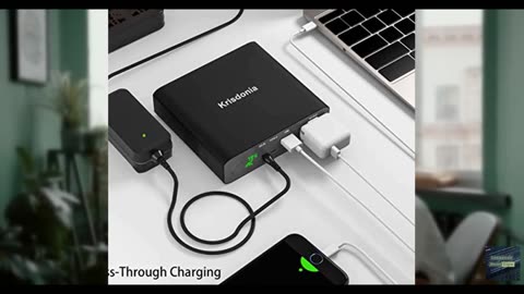 Krisdonia AC Outlet Portable Laptop Charger (TSA-Approved) 27000mAh 130W Travel