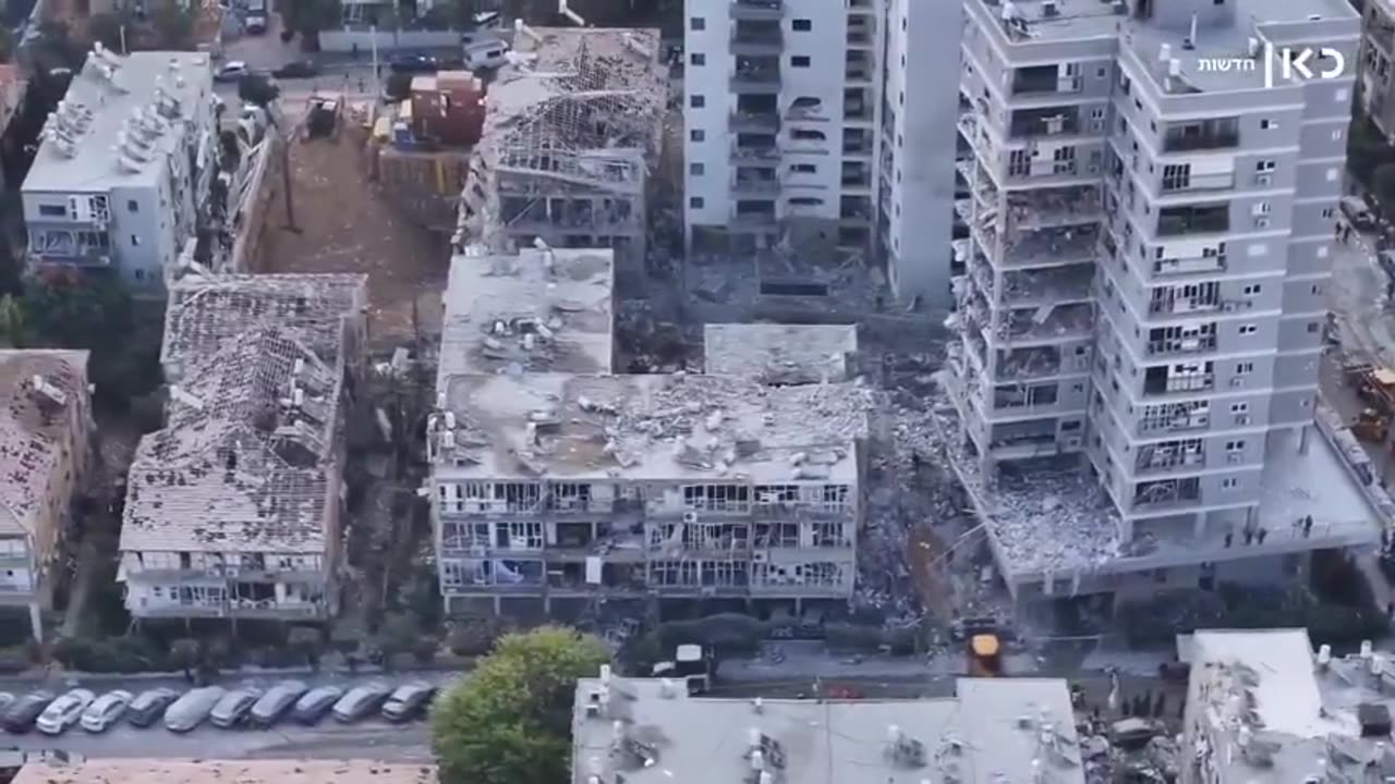 Bat Yam after Iran's missile attacks