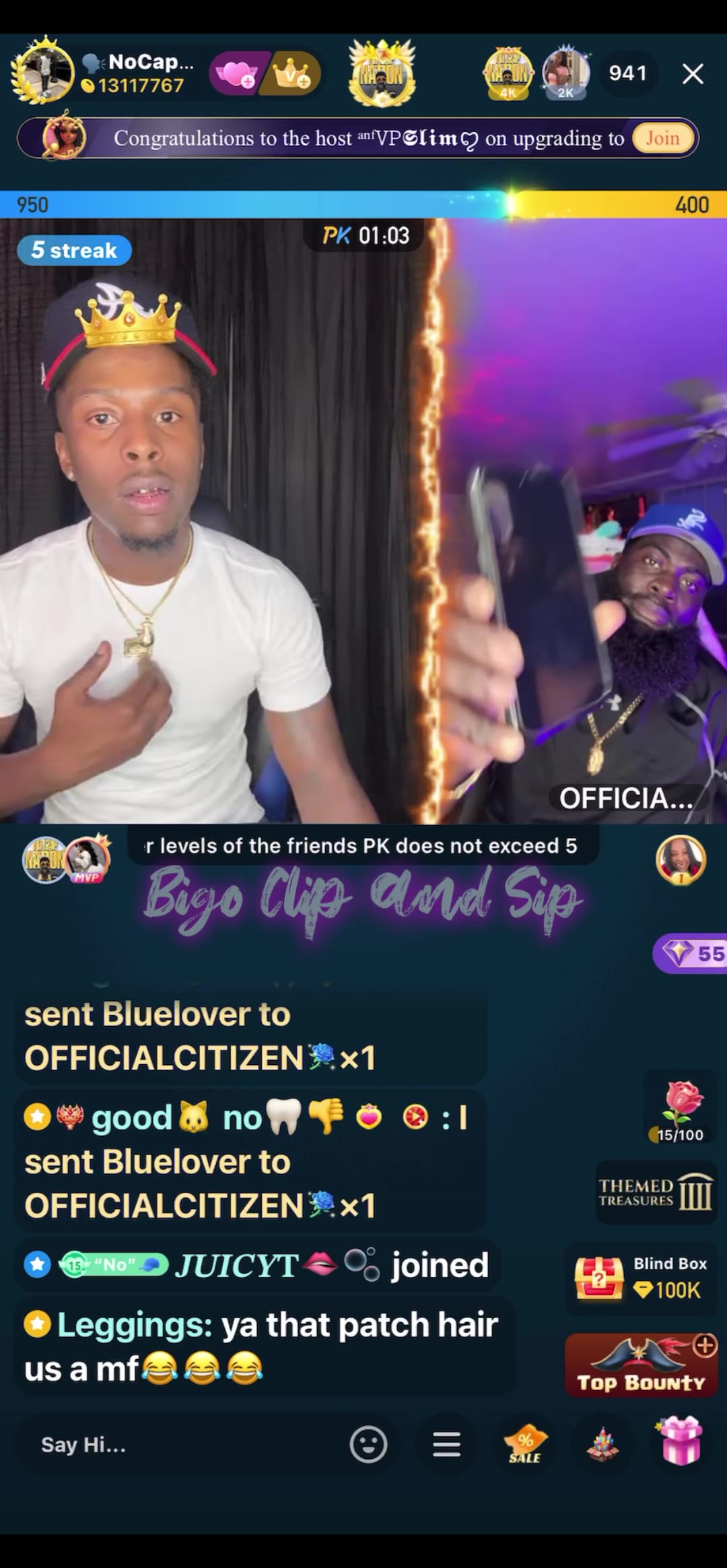 No Cap n Official Citizen argue after speaking on Velvet 5/16/25 #bigoclipandsip