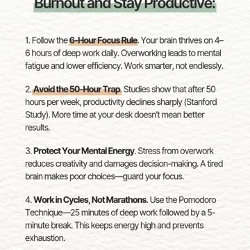 🔥 You’re Not Lazy—You’re Just Burnt Out! How to Work Smarter, Not Harder