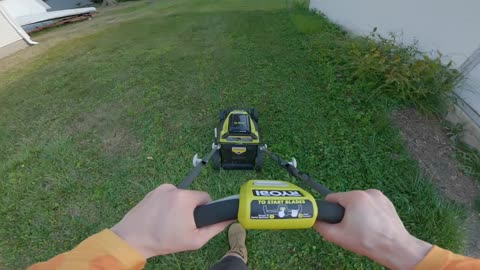 ASMR | Ryobi 18v Electric Lawn Mowing