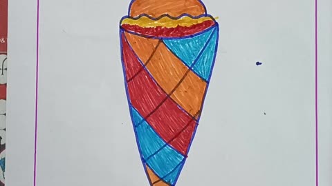 How To Draw A Icecream!! |#Shorts|#shortvideos|#drawing|#simpleicecream|#artforkids