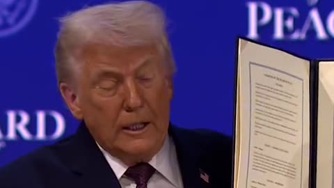 TRUMP SIGNS BOARD OF PEACE CHARTER