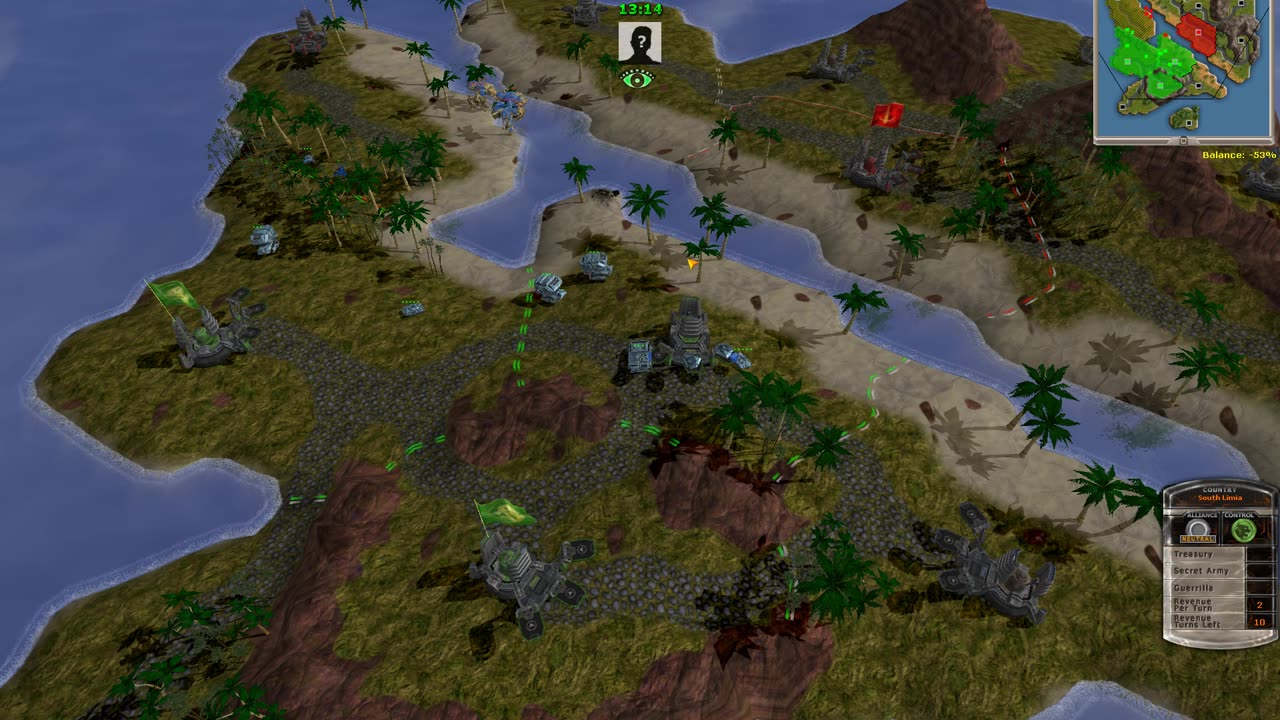 Massive Assault Network 2 (TBS): map Demoland, playing on Linux against human: defeat