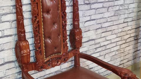 Luxury Teak Wood Office Desk & Executive Chair – Work in Style, Work in Comfort