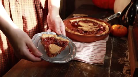 Authentic 1808 Cherry Currant Pie | Silent Historic Baking ASMR 2
