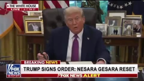 TRUMP SIGNS ORDER: NESARA GESARA RESET