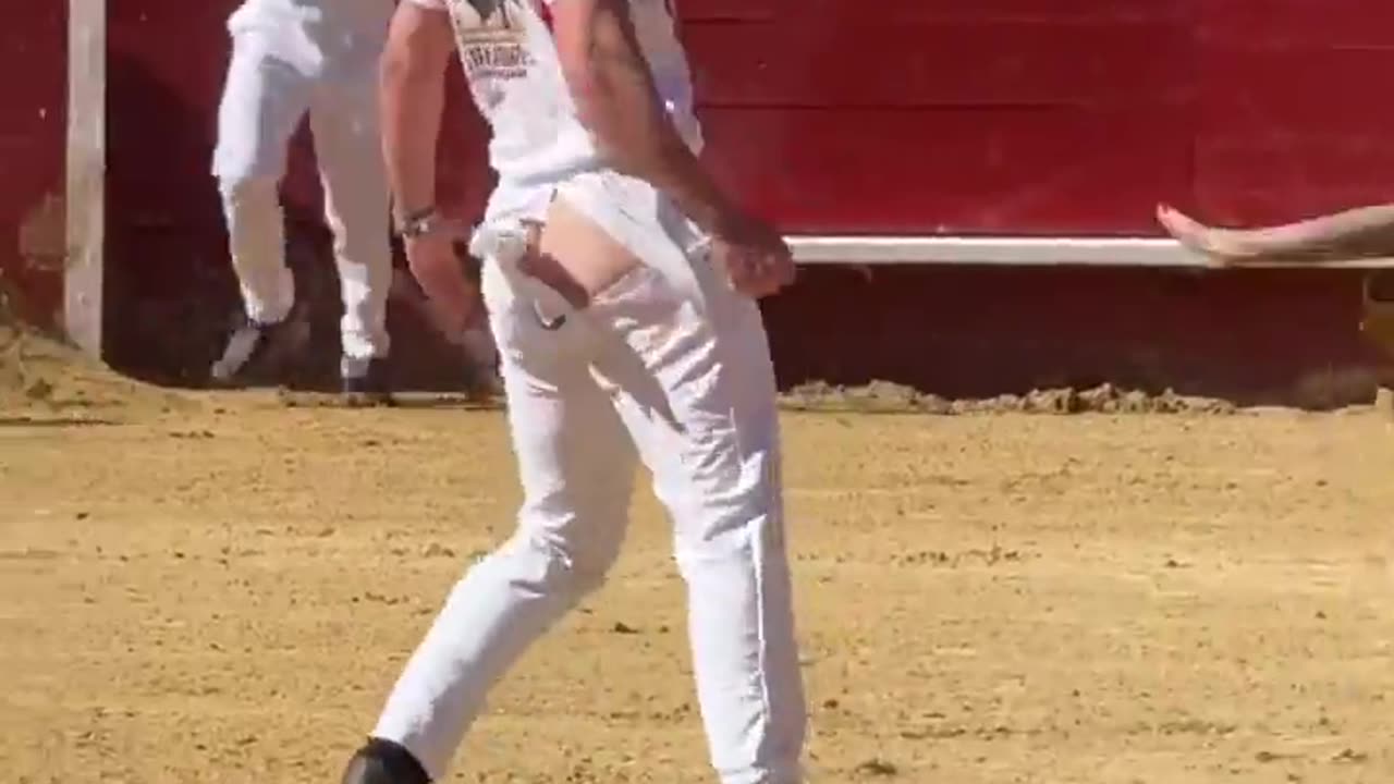 😱🐂 That Was Too Close! Bull's Near Miss | FunFM