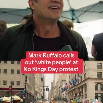 Mark Ruffalo calls out "white People" at No Kings Day protest