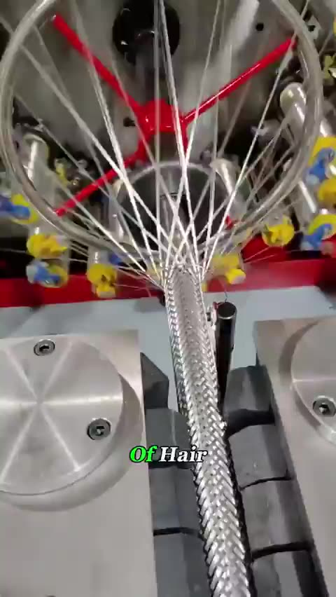 Wire braiding process for strong industrial hoses