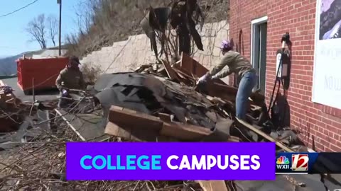 Students from across the country are using their Spring Break to rebuild homes in Western NC.