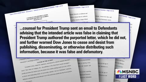 Lawrence: According to Trump's WSJ lawsuit, he has suffered harm. Epstein is the