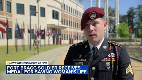 Fort Bragg soldier honored for saving girl after she was shot
