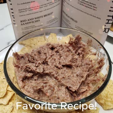 Recipe for an easy 2 ingredient Bean Dip