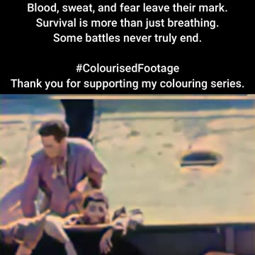 Silent Aftermath US Marine in Shock After Peleliu #ColourisedHistory