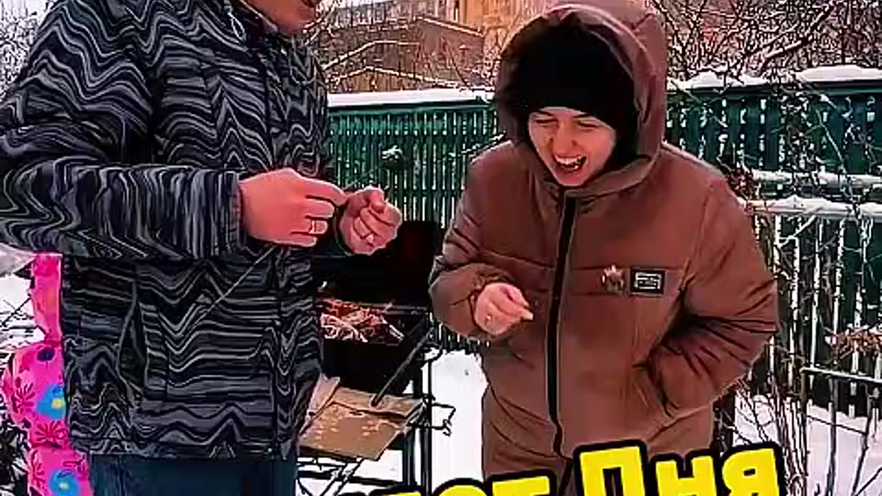 The maniac is very scared and cold in the forest.