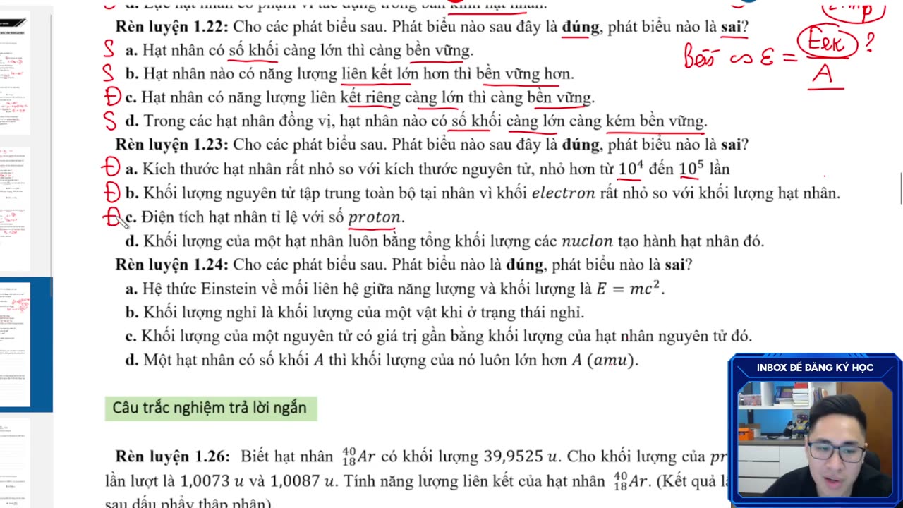 CHUA BAI Bài 2 Năng lượng Liên hết Hạt Nhân