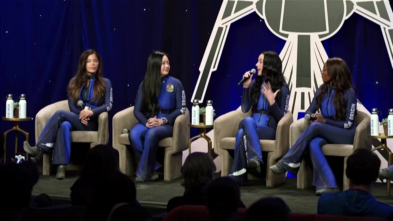 'Making space': female astronauts talk to press after return
