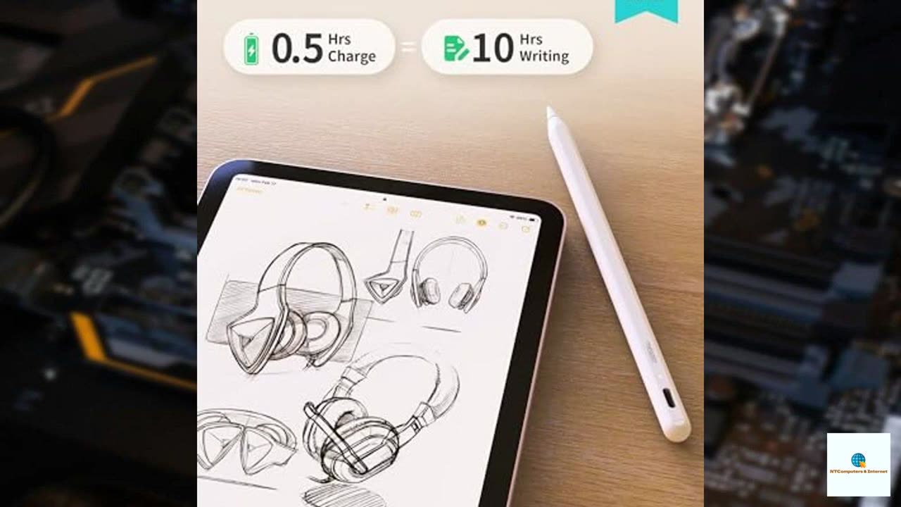 Metapen Pencil A8 for Apple iPad 2018-2025, (2X Faster Charge), Tilt Sensitivity, Pixel Pr