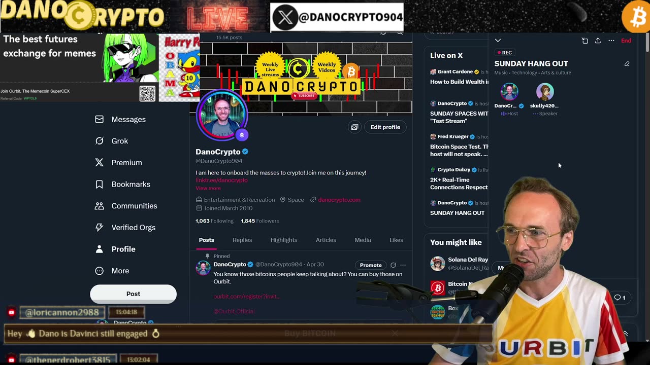 SUNDAY SPACES WITH DANO "Test Stream"