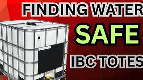 Finding Water Safe IBC Totes