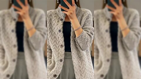 Textured Knit Button-Down Cardigan