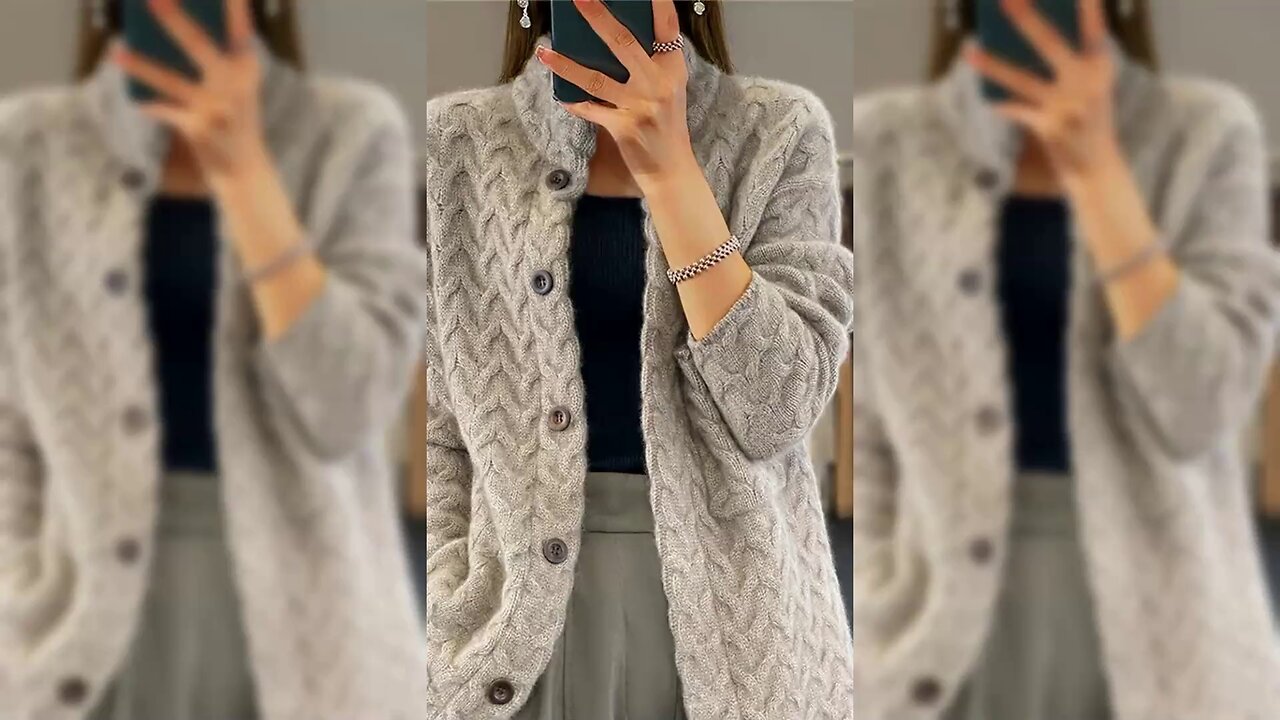Textured Knit Button-Down Cardigan