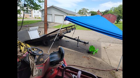 working around the garage