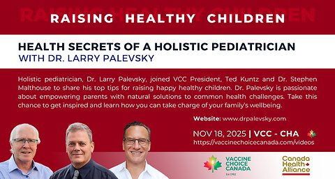 HEALTH SECRETS OF A HOLISTIC PEDIATRICIAN with DR. LARRY PALEVSKY