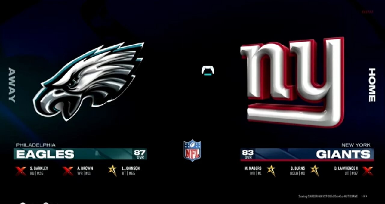 Ep7 Giants Franchise vs Eagles: Battle of the Undefeated!